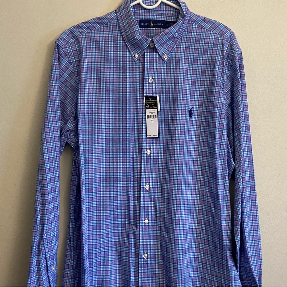 Ralph Lauren multi colored button down shirt